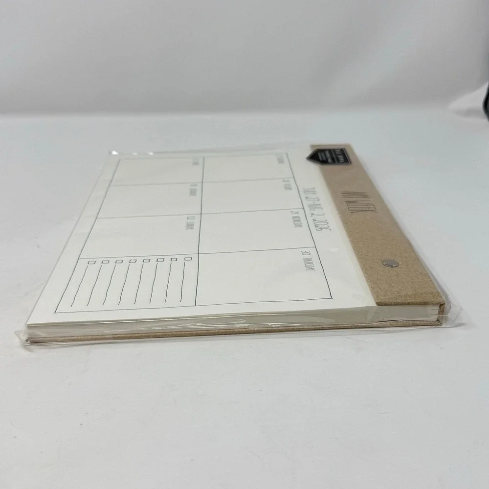 Rae Dunn My Week Weekly Planner 17 Month Aug 2026-Dec 2027 Desk Pad Kraft Paper